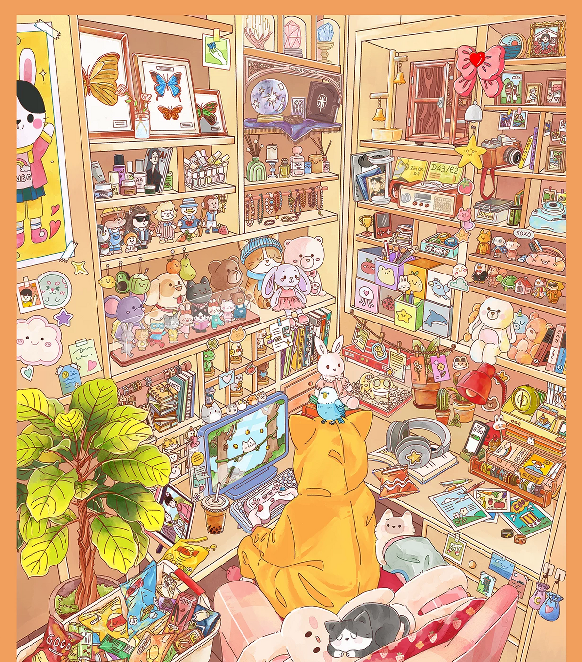 Cosy Room Sticker Scene - Medium