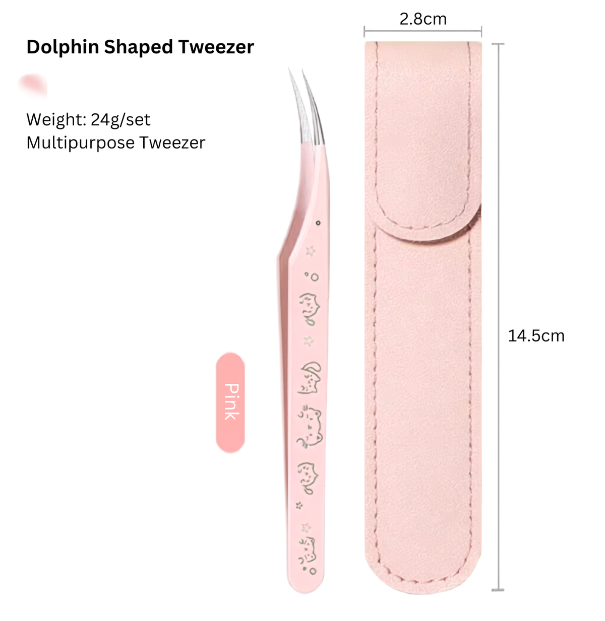 Dolphin Shaped Tweezer (Pink)