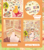 Cosy Room Sticker Scene - Medium