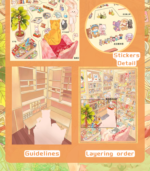 Cosy Room Sticker Scene - Medium
